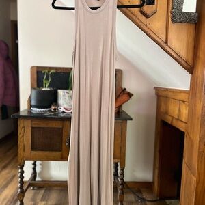 Beige Sleeveless Dress